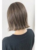 ハイライト×切りっぱなしボブ