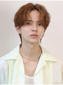 ニュアンスパーマダウンパーマ黒髪韓国マッシュツーブロック