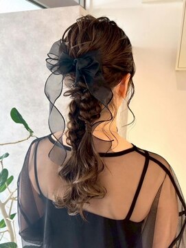 ムーン バイ ケンジ(moon by KENJE) (nanaka)ブライダルフォトヘアセット/リボン編みおろし