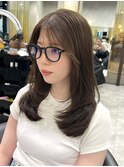 ベージュカラー　ワンカールレイヤー