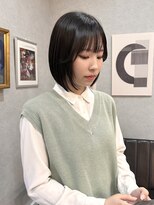 バートランド 白楽(Bertland)&nbsp;島田/ナチュラルボブ ミディアム 髪質改善 黒髪就活カラー 白楽