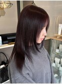 ワインレッドブラウン＿ツヤ感ミディ×美髪カラー__49