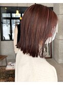 【札幌白石】ハイライト/切りっぱなし/ピンクブラウン/外ハネ