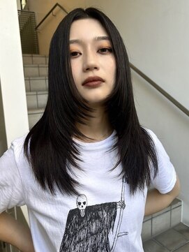 ローレンアンドパレード 並木坂店(Lauren&Parade) フェイスレイヤー　黒髪　ダークカラー