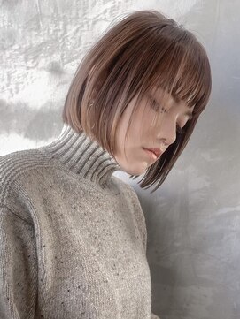 ギークス(GEEKS) 【GEEKS渋谷】レイヤーボブ/ショコラピンク/冬カラー/伸ばしかけ
