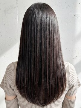 Lunohair髪質改善/縮毛矯正/白髪染め/トリートメント/レイヤー【4/1OPEN（予定）】 髪質改善×深みのあるダークグレージュカラーで艶髪に