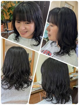 クリア 美容室 春パーマ♪緩めの波巻き