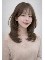 ユーフォリア 青山(Euphoria)&nbsp;大人美人艶カラーベージュ小顔カット透明感レイヤーミディアム