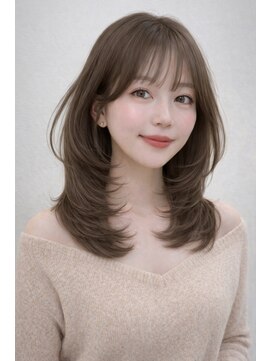 ユーフォリア 青山(Euphoria) 大人美人艶カラーベージュ小顔カット透明感レイヤーミディアム