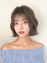 カバーヘア ブリス 上尾西口店(COVER HAIR bliss)&nbsp;秋カラー細めハイライト外ハネ小顔エアリーボブパーマp上尾
