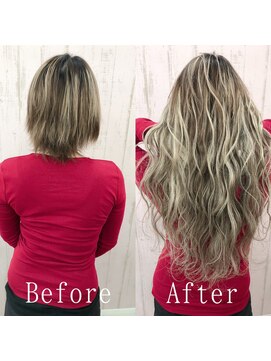 あるじゃんすー 天神店 ホワイトベージュ#シールエクステ#こなれハイトーン#天神