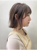 美髪ツヤ髪グレージュ/ダブルカラー/アッシュベージュ