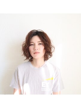 エバーグリーン(evergreen) 【エバーグリーン】無造作パーマボブ【中島】