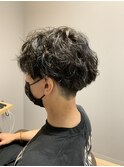 ソフトスパイラル×刈り上げ×マッシュ