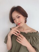 クシュ 所沢東口店(kusyu...) カーキグレージュマッシュショートボブフェザーバング(所沢)