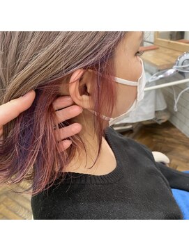 クリップス ヘアーサロン(Clips Hair salon) ピンク&ラベンダーインナーカラー