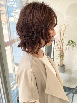 ツイギー 伊賀上ビル店(TWiGGY) 【ウルフボブ×ゆるふわパーマ】レイヤー/マッシュウルフ/