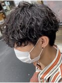波巻きスパイラルパーマメンズマッシュツイストスパイラルパーマ