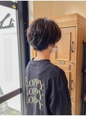 ショートパーマ×黒髪（デジタルパーマ可）