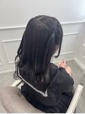 【ヘアメ】王道カワイイ＊編み込みハーフツイン＊新井