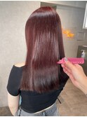 【立川CRES三木】ブリーチ無しダブルカラーでレッドヘア☆