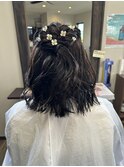 ハーフアップ