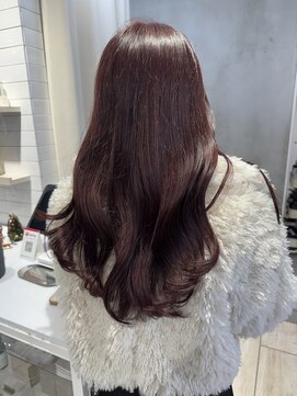 シーン(seen) ブリーチなしでナチュラルなローズカラーでツヤと大人っぽさを