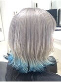 ★青木耀平★ダブルカラー★ブリーチ★アッシュシルバー
