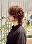 【くせ毛カット】ミディアムウルフ