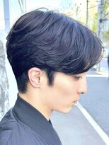 ハレ ヘアサロン(Hale hair salon)&nbsp;Haleニュアンスパーマビジネスマンフェザーパーマブルーブラック