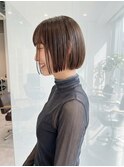 切りっぱなしストレートボブ