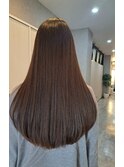 ストレート ロング ブラウンカラー