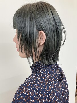 モリオフロムロンドン 原宿本店(morio from London) 【morio原宿】顔まわりレイヤーオリーブカラー