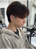 センターパート×ニュアンスパーマ