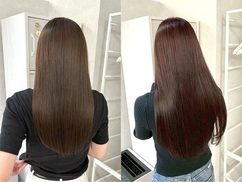 ルフトバイアンビエンテ(Luft by ambiente)の写真/【髪質改善】BIKAKUストレートは<福永ちひろ>憧れのナチュラルなサラツヤ縮毛矯正をダメージレスに実現◎