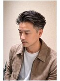40代ツーブロック73オールバック