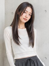 ドット ヘアー(dot.hair)&nbsp;ダークアッシュカラー/ストレートロング/レイヤーロング