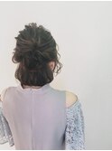 ハーフアップ_ヘアセット