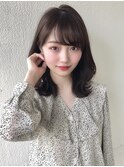透け感前髪パーマくびれヘアエアリーミディ20代30代40代