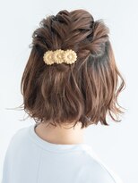 ヘアーサロン ラフリジー(Loufreasy) 結婚式や二次会・パーティにも♪ ボブの編みおろしヘアアレンジ