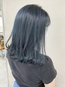 アジールヘア 東上野店(agir hair) ネイビーグレー/肩はねボブ/イルミナカラー【上野/東上野】