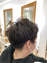 ヘッズ 本八幡店(HEADS)&nbsp;かき上げヘア　ニュアンスマッシュ　サイドパート　韓国マッシュ