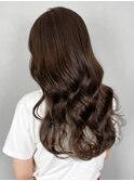 オリーブベージュ_グレージュカラーボブウルフ_ba402051