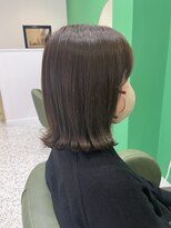 モア 岡崎(more)&nbsp;stylist大山  切りっぱなしボブ＆エドルアミノで透けグレージュ
