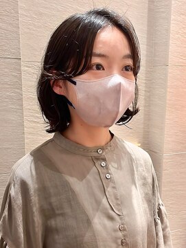 ラフ フロム ガーデン(Laf from GARDEN) ボブパーマ/前髪パーマ/アッシュブラック/アッシュカラー