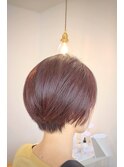 ショートボブ.暖色カラー