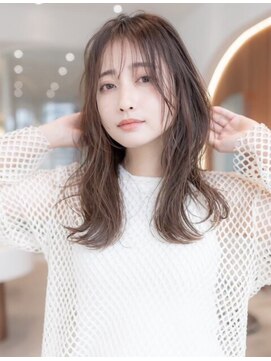 オースティン 調布アミックス(AUSTIN) 大人かわいい前髪セシルカットココアブラウンフリンジウェーブ