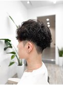 【メンズ★大名】スペインカール×ツーブロック×フェード