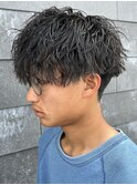 メンズマッシュソフトツイストスパイラルパーマニュアンスパーマ