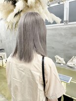 ラフヘアデザイン(Raf hair design)&nbsp;ダブルカラーハイトーンミルクティーベージュブリーチカラー